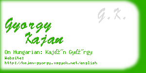 gyorgy kajan business card